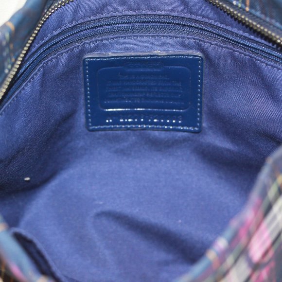 COACH 20003 LIKE NEW Signature Navy Pink Multi Nylon Purse PRICE IS FIRM - Picture 3 of 5